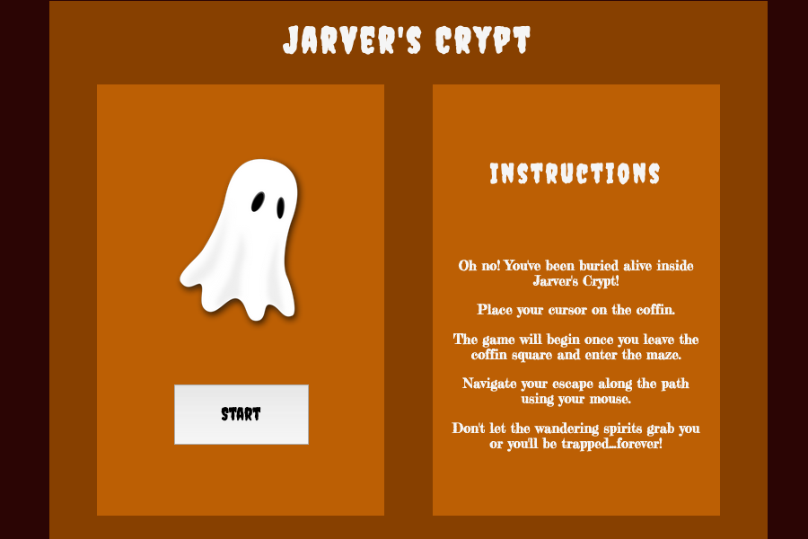 Screenshot of Jarver's Crypt Maze Game